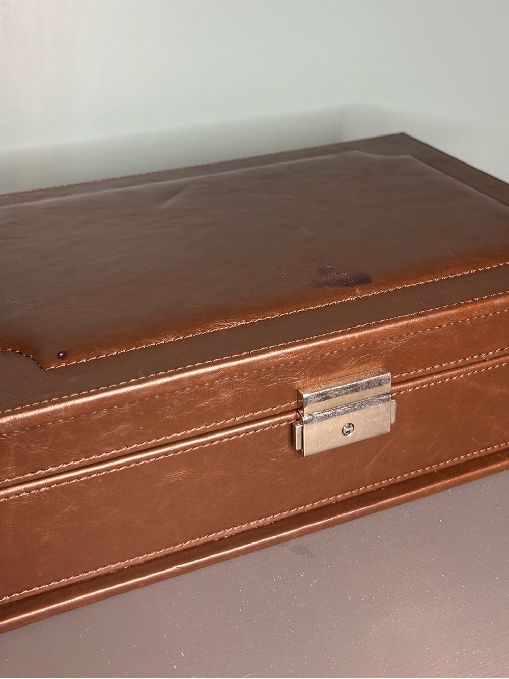 Vintage Leather Jewelry Box
